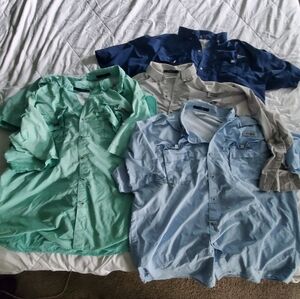 Columbia Men's Casual Button Down Shirts - Navy, Mint, Light Blue, Gray